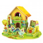 Dingding's Forest Cabine - Puzzle 3D din lemn